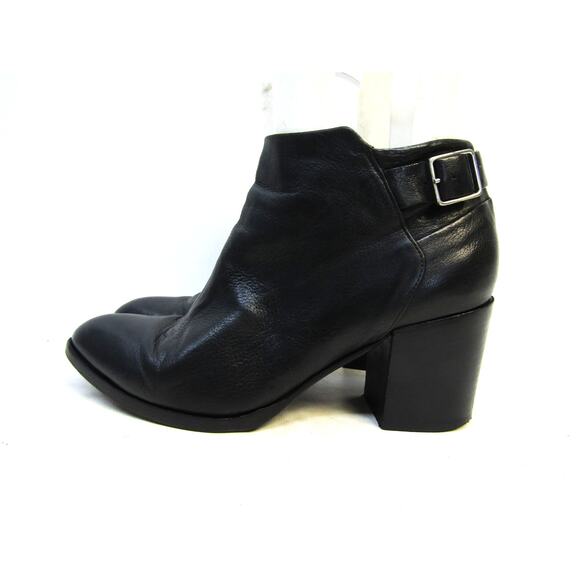 Alberto Fermani Womens Sz 39.5 EUR Black Leather Zip Ankle Fashion Boots Bootie - Picture 1 of 11
